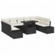 Sonata H Градински Софа Комплект 10 pcs Черно и кремаво 100 х 55 х 73 см