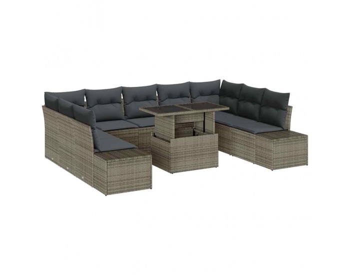 Sonata H Градински Софа Комплект 10 pcs Сив 100 х 55 х 73 см