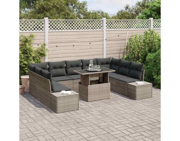Sonata H Градински Софа Комплект 10 pcs Сив 100 х 55 х 73 см