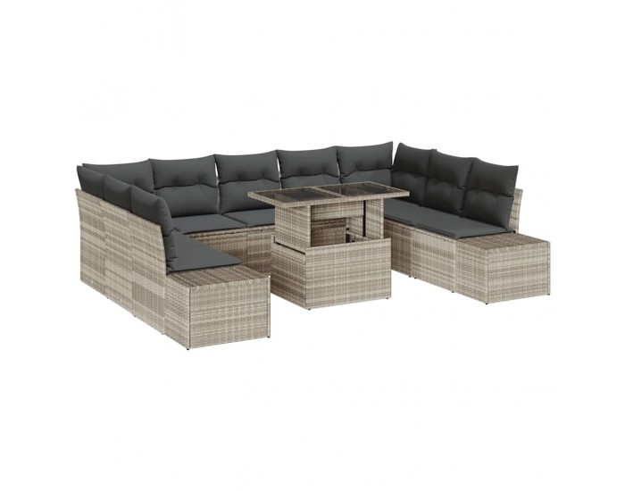 Sonata H Градински Софа Комплект 10 pcs Светлосиво 100 х 55 х 73 см