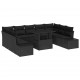 Sonata H Градински Софа Комплект 10 pcs Черно 100 х 55 х 73 см