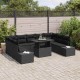 Sonata H Градински Софа Комплект 10 pcs Черно 100 х 55 х 73 см