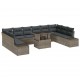 Sonata H Градински Софа Комплект 11 pcs Сив 100 x 55 x 73 см