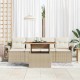 Sonata H Градински Софа Комплект 5 pcs бежово и кремаво 100 x 55 x 73 см