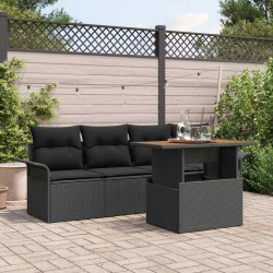 Sonata H Градински Софа Комплект 5 pcs Черно 100 x 55 x 73 см - Canapele și bănci de grădină