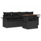 Sonata H Градински Софа Комплект 5 pcs Черно 100 x 55 x 73 см