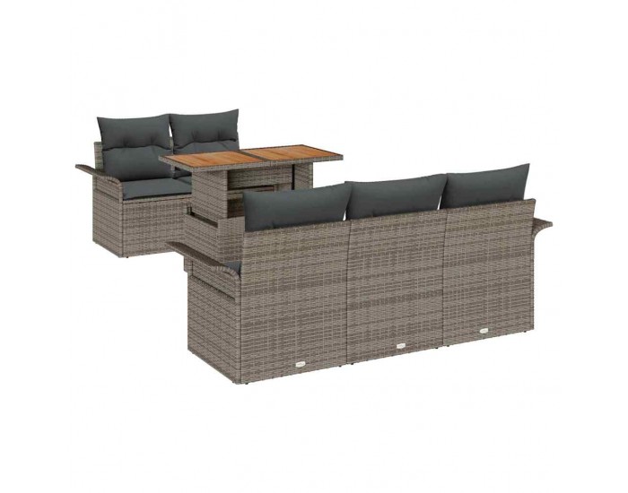 Sonata H Градински Софа Комплект 6 pcs Сив 100 x 55 x 73 см