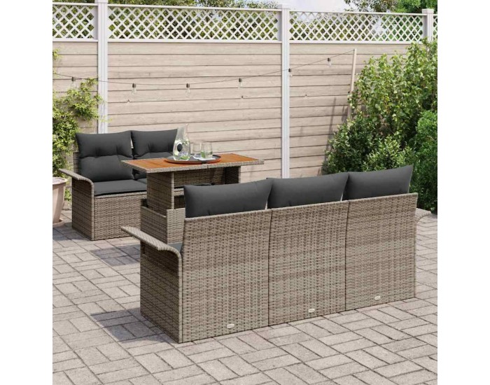 Sonata H Градински Софа Комплект 6 pcs Сив 100 x 55 x 73 см