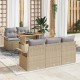 Sonata Set de canapele pentru grădină 6 buc. Beige și gri deschis