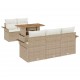 Sonata H Градински Софа Комплект 6 pcs бежово и кремаво 100 x 55 x 73 см