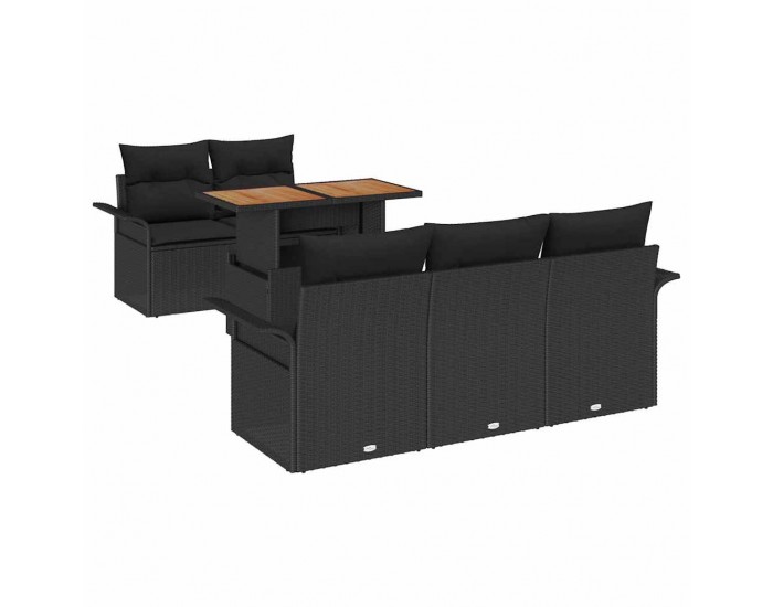 Sonata H Градински Софа Комплект 6 pcs Черно 100 x 55 x 73 см