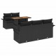 Sonata H Градински Софа Комплект 6 pcs Черно 100 x 55 x 73 см