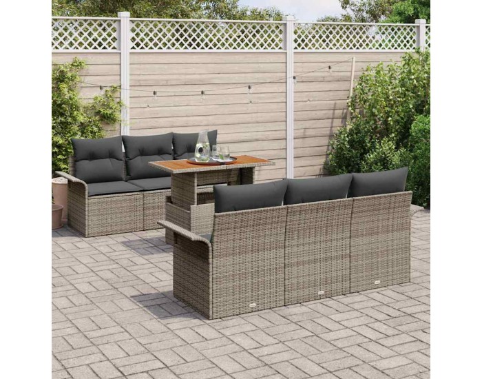 Sonata H Градински Софа Комплект 7 pcs Сив 100 x 55 x 73 см