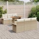 Sonata H Градински Софа Комплект 7 pcs бежово и кремаво 100 x 55 x 73 см