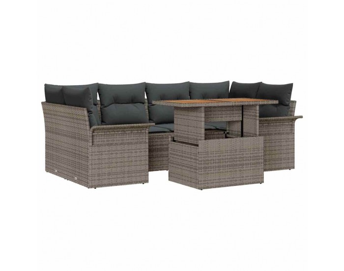 Sonata H Градински Софа Комплект 7 pcs Сив 100 x 55 x 73 см