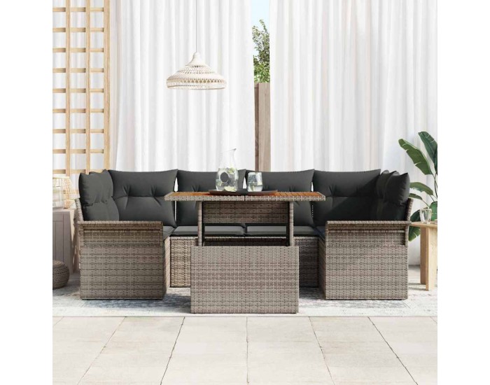 Sonata H Градински Софа Комплект 7 pcs Сив 100 x 55 x 73 см