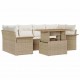 Sonata H Градински Софа Комплект 7 pcs бежово и кремаво 100 x 55 x 73 см