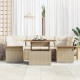 Sonata H Градински Софа Комплект 7 pcs бежово и кремаво 100 x 55 x 73 см