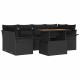 Sonata Set de canapele pentru grădină 7 buc. Negru