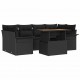 Sonata H Градински Софа Комплект 7 pcs Черно 100 x 55 x 73 см