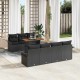 Sonata H Градински Софа Комплект 8 pcs Черно 100 x 55 x 73 см