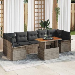 Sonata H Градински Софа Комплект 8 pcs Сив 100 x 55 x 73 см - Canapele și bănci de grădină