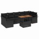 Sonata Set de canapele pentru grădină 8 buc. Negru