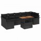 Sonata H Градински Софа Комплект 8 pcs Черно 100 x 55 x 73 см