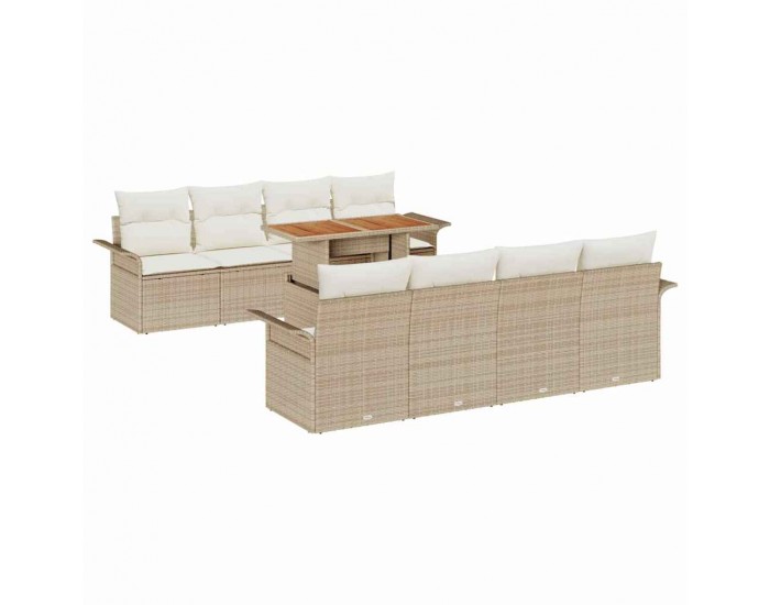 Sonata H Градински Софа Комплект 7 pcs бежово и кремаво 100 x 55 x 73 см