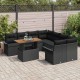 Sonata H Градински Софа Комплект с възглавница 9 pcs Черно