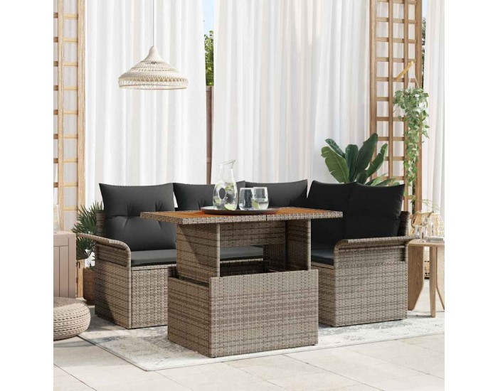 Sonata H Градински Софа Комплект 5 pcs Сив 100 x 55 x 73 см