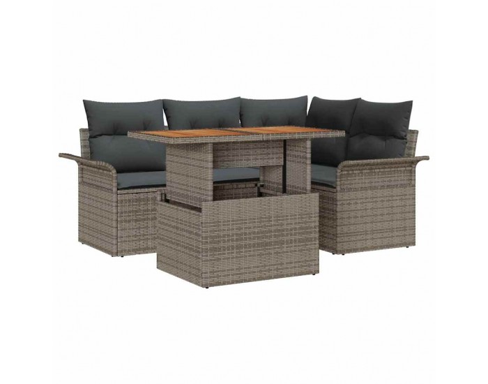 Sonata H Градински Софа Комплект 5 pcs Сив 100 x 55 x 73 см