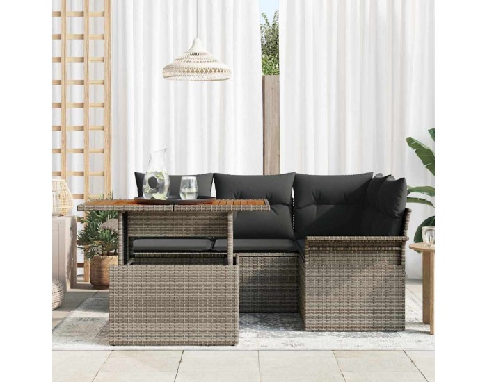 Sonata H Градински Софа Комплект 5 pcs Сив 100 x 55 x 73 см