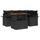 Sonata H Градински Софа Комплект 5 pcs Черно 100 x 55 x 73 см