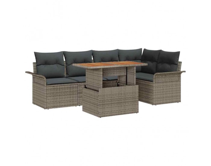Sonata H Градински Софа Комплект 6 pcs Сив 100 x 55 x 73 см