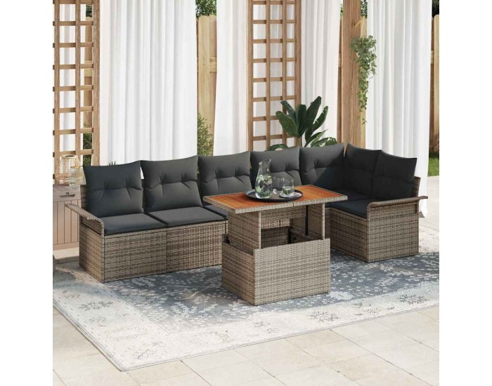 Sonata H Градински Софа Комплект 7 pcs Сив 100 x 55 x 73 см