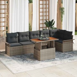 Sonata H Градински Софа Комплект 7 pcs Сив 100 x 55 x 73 см - Canapele și bănci de grădină