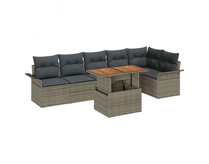 Sonata H Градински Софа Комплект 7 pcs Сив 100 x 55 x 73 см