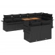 Sonata H Градински Софа Комплект 9 pcs Черно 100 x 55 x 73 см