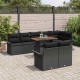Sonata H Градински Софа Комплект 9 pcs Черно 100 x 55 x 73 см
