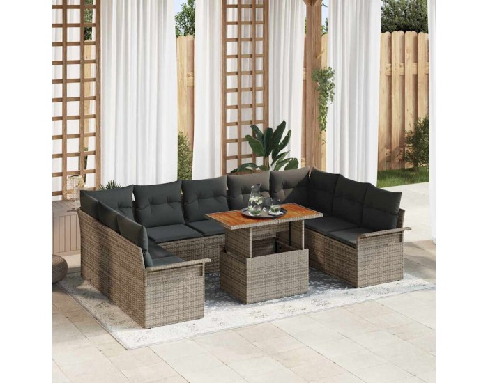 Sonata H Градински Софа Комплект 10 pcs Сив 100 x 55 x 73 см
