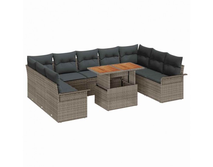 Sonata H Градински Софа Комплект 10 pcs Сив 100 x 55 x 73 см