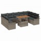 Sonata H Градински Софа Комплект 10 pcs Сив 100 x 55 x 73 см