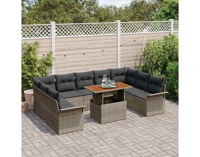 Sonata H Градински Софа Комплект 10 pcs Сив 100 x 55 x 73 см