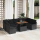 Sonata H Градински Софа Комплект 10 pcs Черно 100 x 55 x 73 см