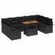 Sonata H Градински Софа Комплект 10 pcs Черно 100 x 55 x 73 см