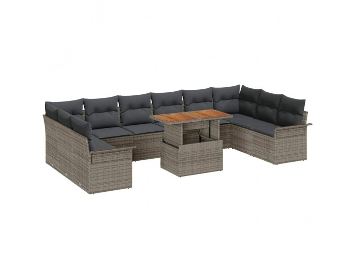 Sonata H Градински Софа Комплект 11 pcs Сив 100 x 55 x 73 см