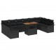Sonata H Градински Софа Комплект 11 pcs Черно 100 x 55 x 73 см
