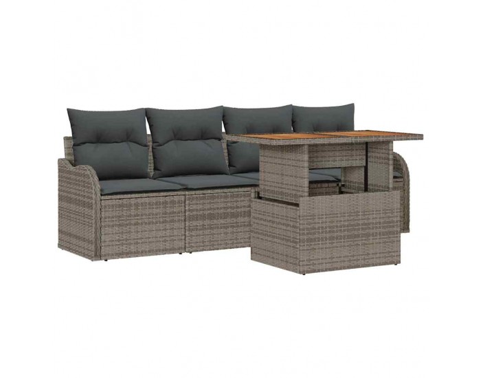 Sonata H Градински Софа Комплект 5 pcs Сив 100 x 55 x 73 см