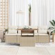 Sonata H Градински Софа Комплект 5 pcs бежово и кремаво 100 x 55 x 73 см